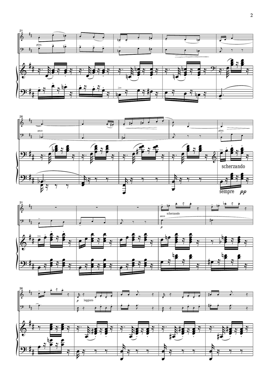 Bizet Seguidilla from Carmen, for piano trio, PB303 Piano Trio scores gallery preview page 2