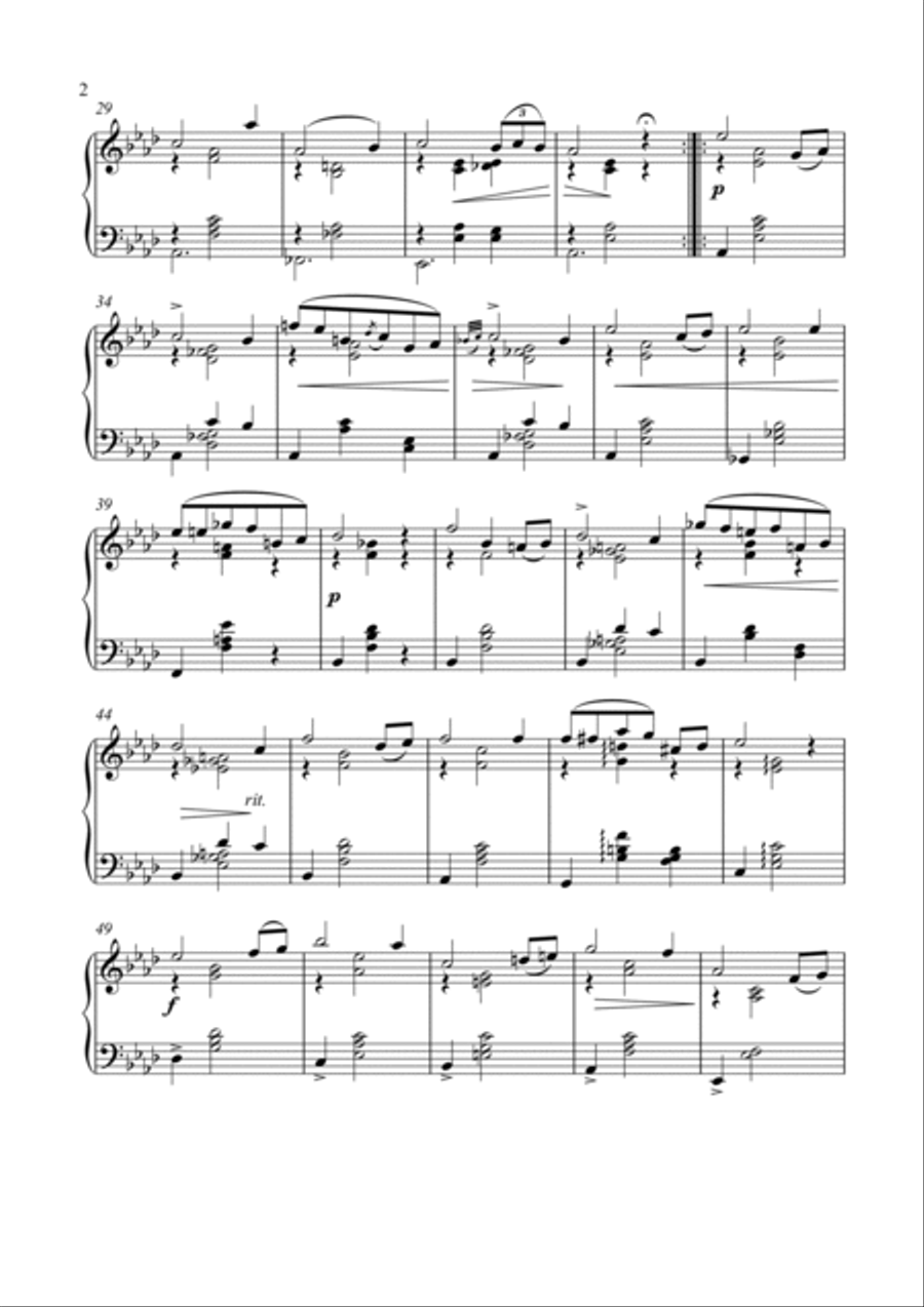 Piano Sentimentale Valse romantico Piano Solo scores gallery preview page 2