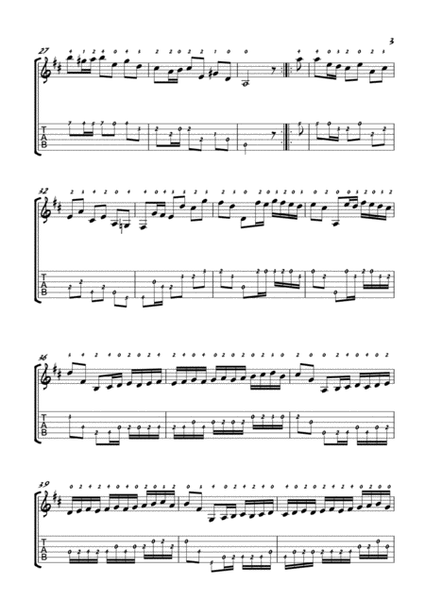 Courante in D major BWV 1012