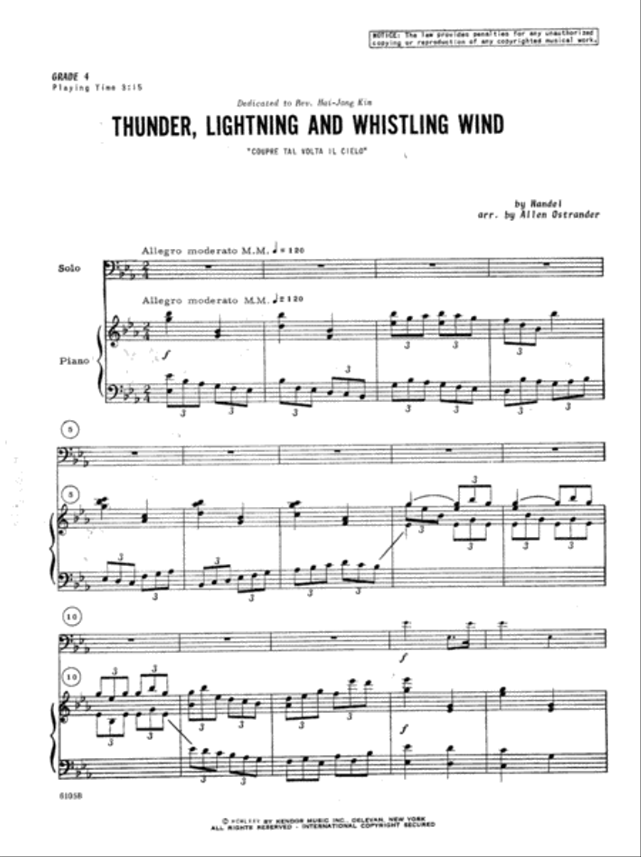Thunder, Lightning And Whistling Wind (Coupre Tal Volta Il Cielo) Trombone scores gallery preview page 2