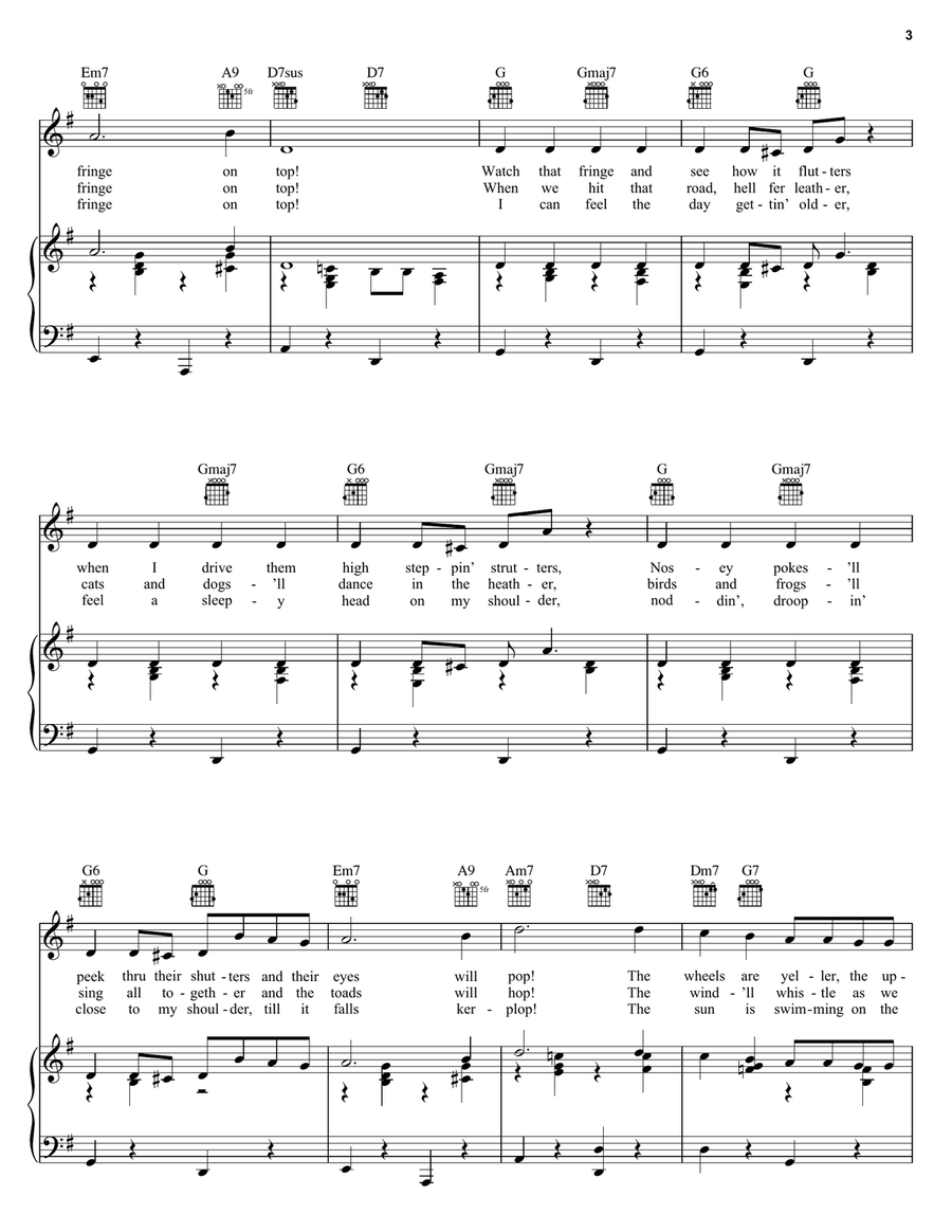 The Surrey With The Fringe On Top (from Oklahoma!) Guitar scores gallery preview page 3