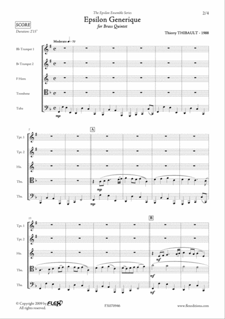 Epsilon generique Brass Quintet scores gallery preview page 2