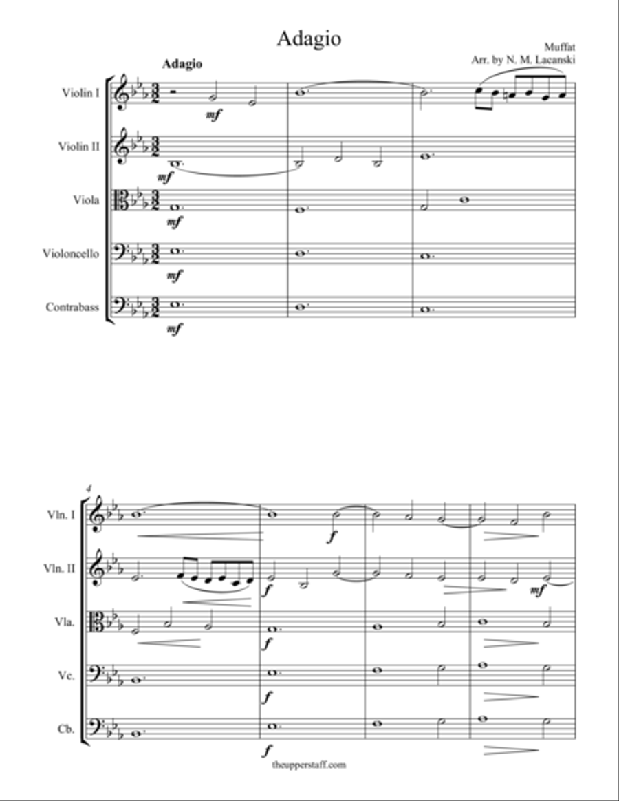 Adagio String Orchestra scores gallery preview page 1