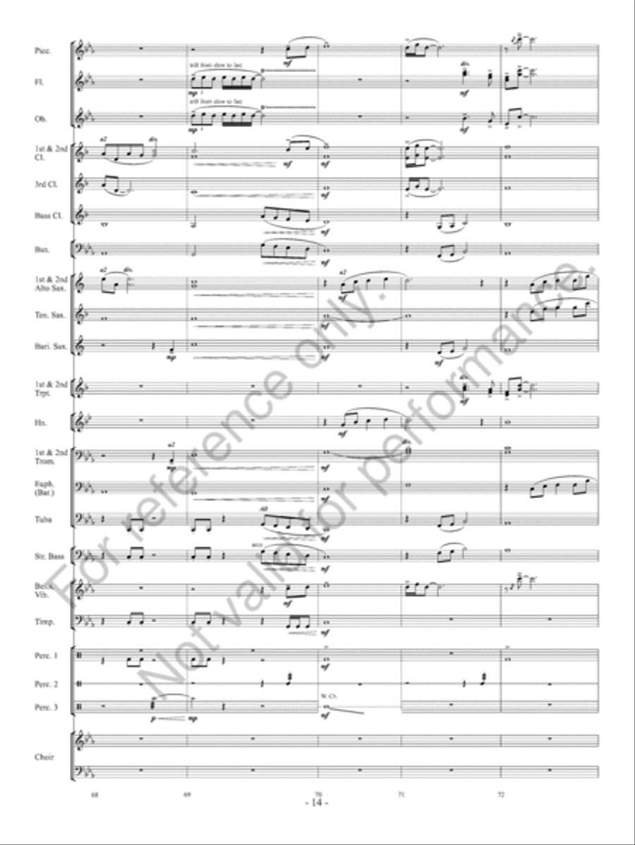Takeda Lullaby Concert Band scores gallery preview page 16