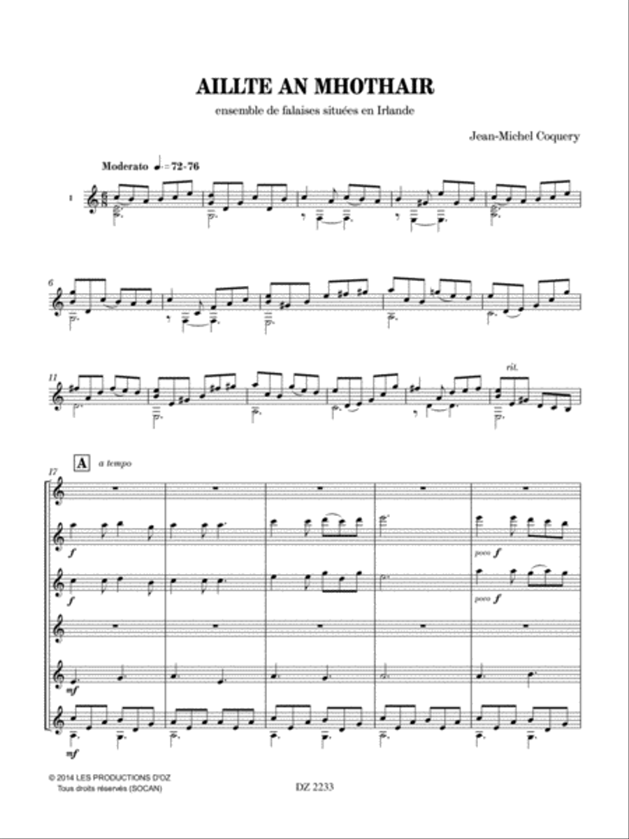 Aillte an Mhothair Guitar Ensemble scores gallery preview page 2