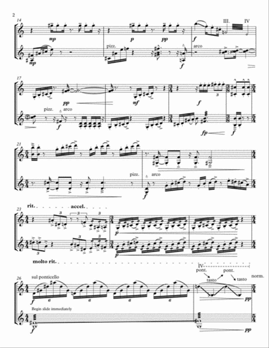 Pieces for Two Violins Violin Solo scores gallery preview page 2