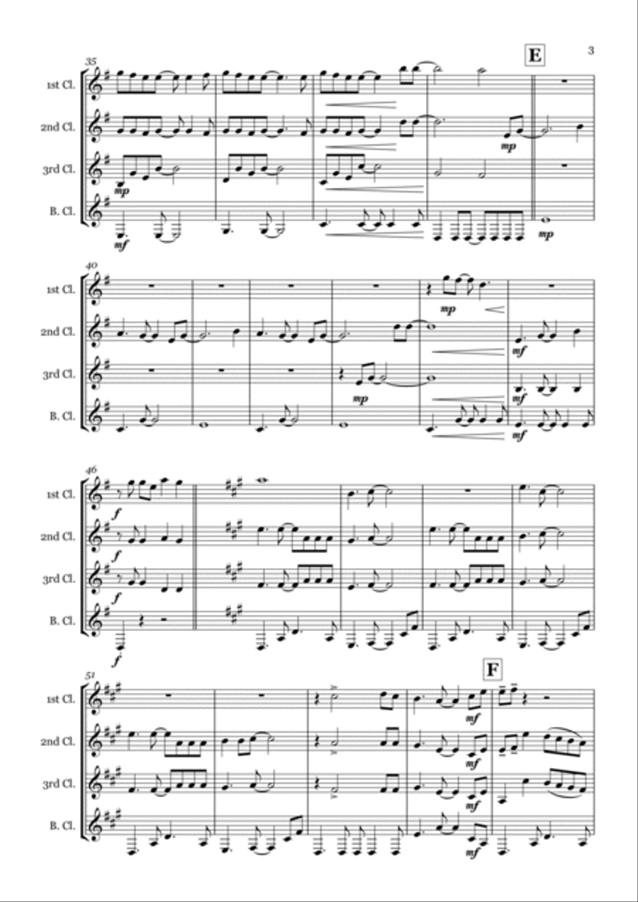 I Want It That Way Clarinet Quartet scores gallery preview page 3