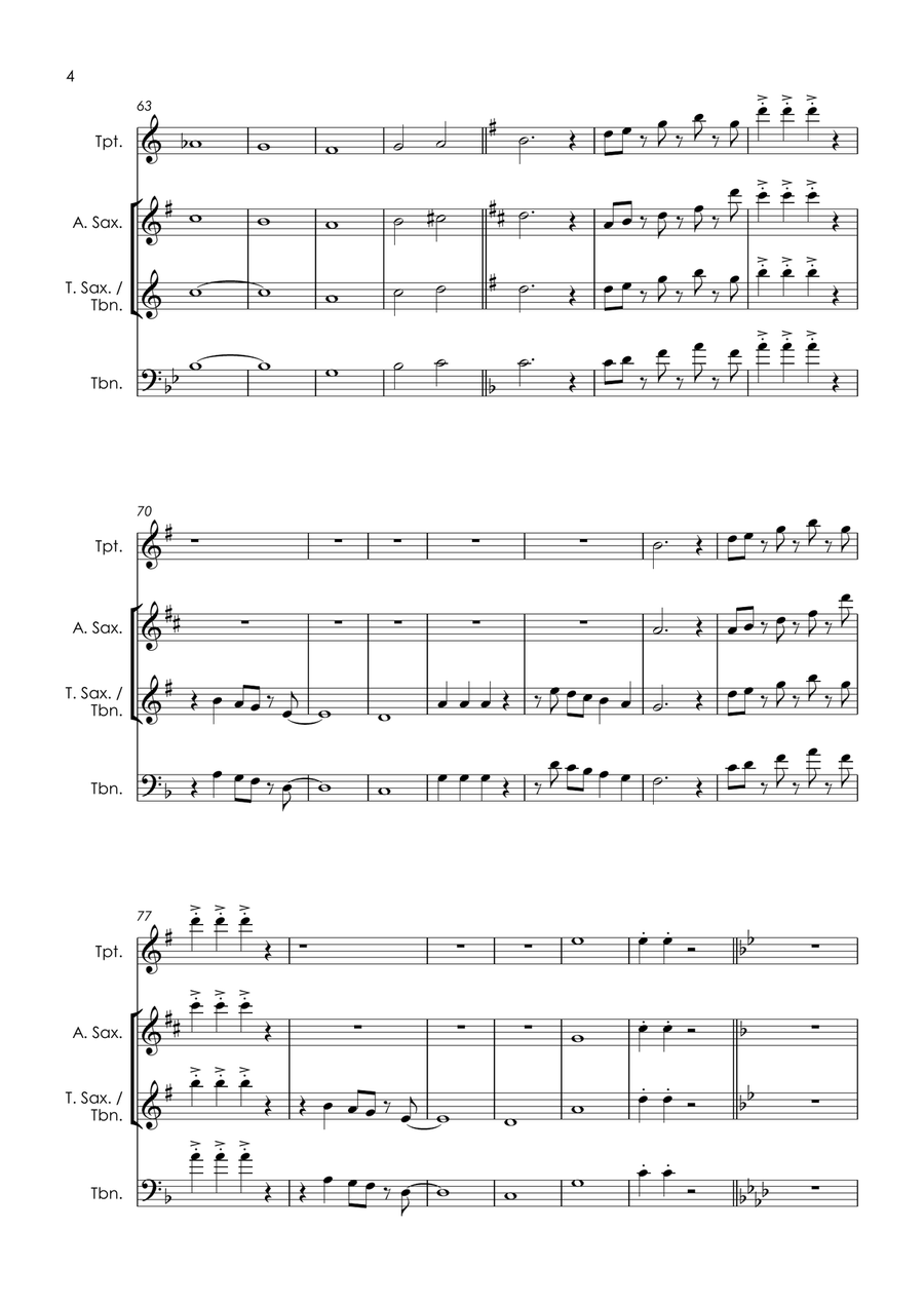 Tell Her About It Tenor Saxophone scores gallery preview page 6