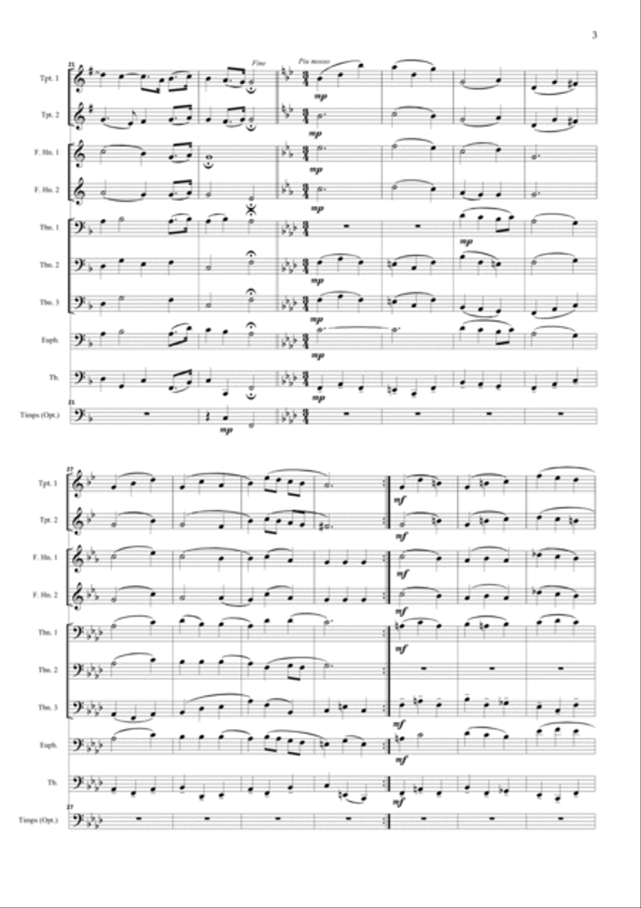 'Air' from Water Music Brass Ensemble scores gallery preview page 3