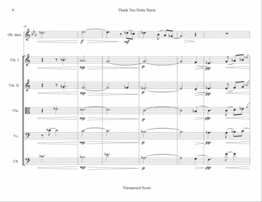 Thank You Doña Maria (Score & MP3) String Orchestra scores gallery preview page 6