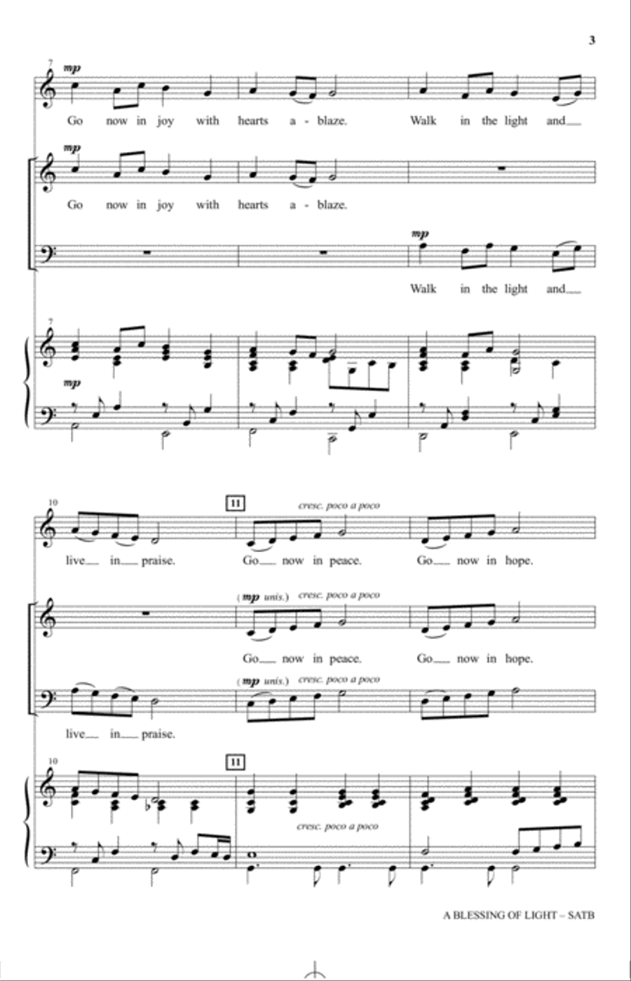 A Blessing Of Light 4-Part scores gallery preview page 2