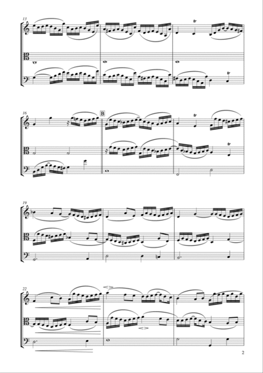 Six Etudes in Canonic Form Op.56 No.1 for String Trio String Trio scores gallery preview page 2