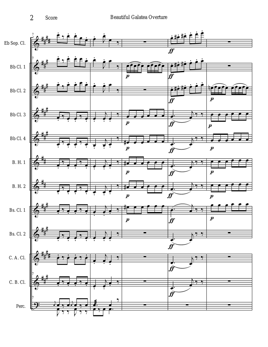 Beautiful Galatea Overture Woodwind Ensemble scores gallery preview page 2