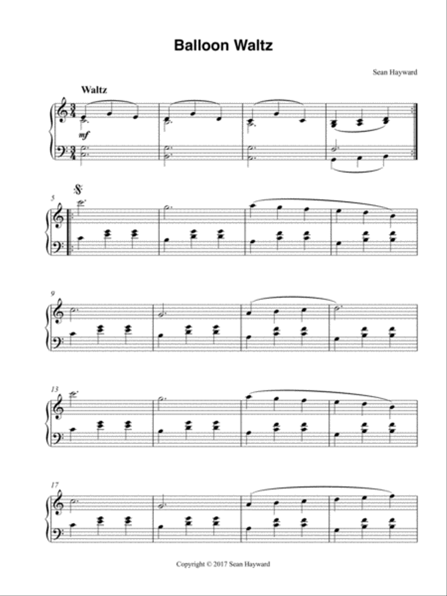 Balloon Waltz Piano Solo scores gallery preview page 1