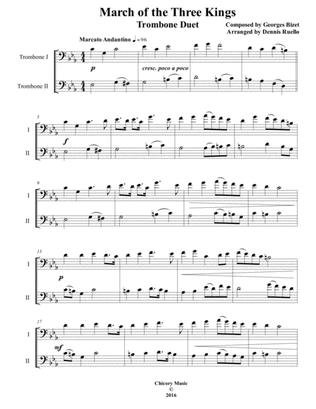 March of the Three Kings - Trombone Duet - Advanced Intermediate