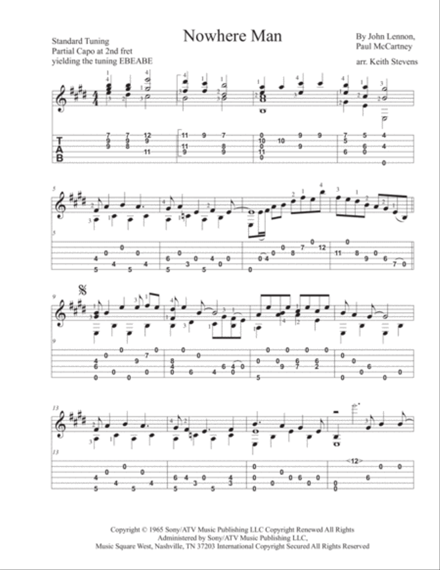 Nowhere Man Nowhere Man Electric Guitar scores gallery preview page 3