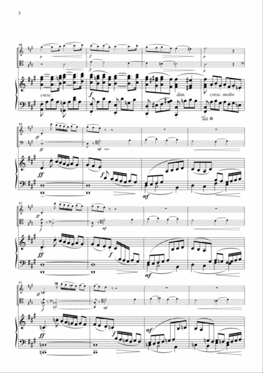 Faure Pavane, for piano trio, PF001 Piano Trio scores gallery preview page 3