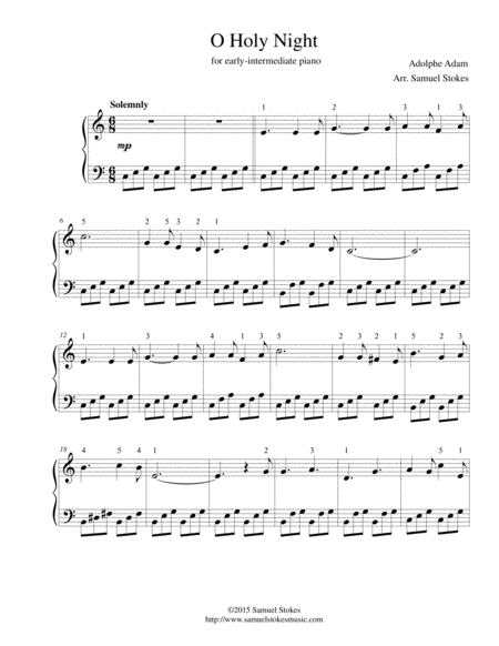 O Holy Night - for early-intermediate piano image number null