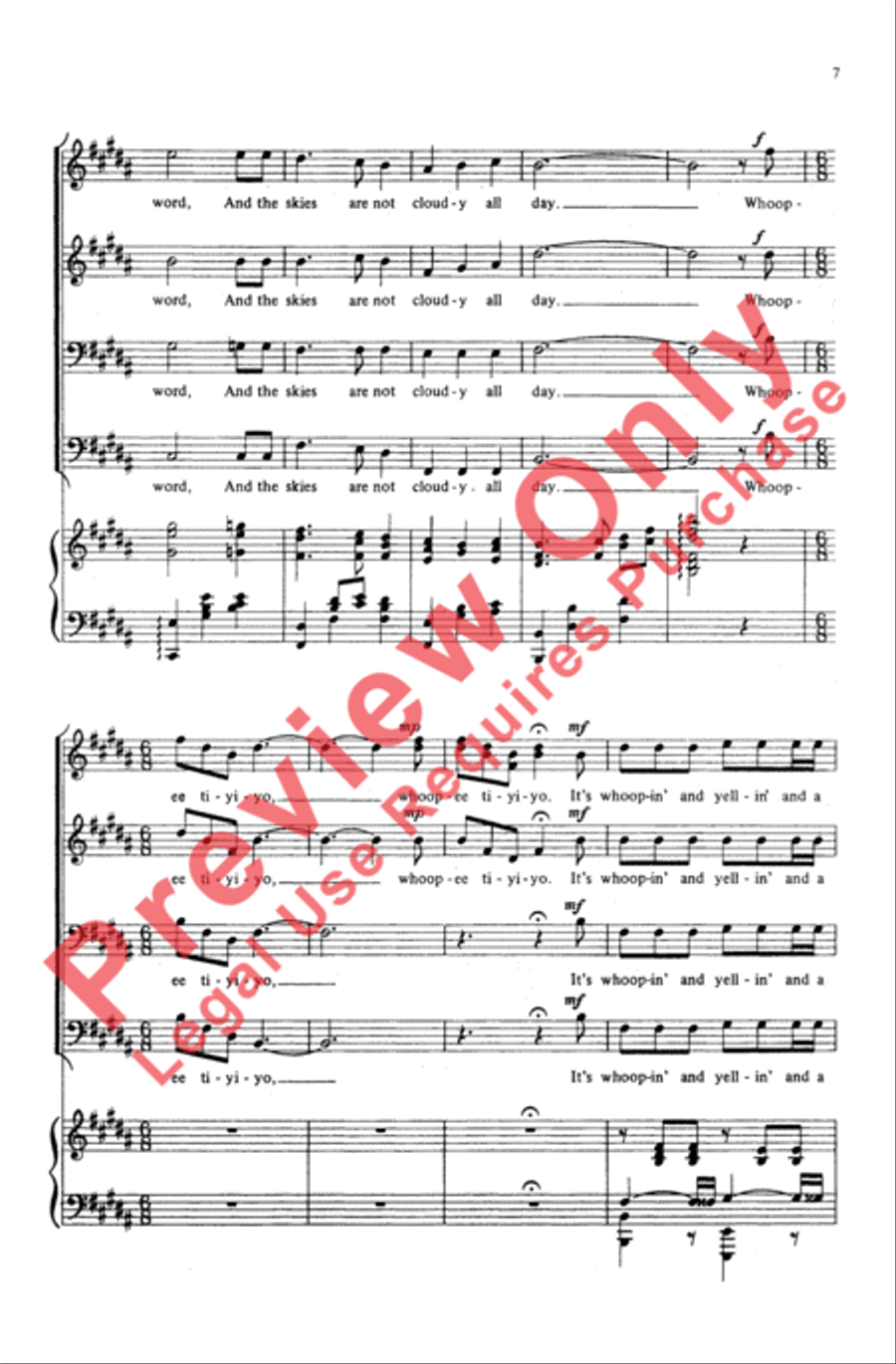 Western Songs Men's Choir scores gallery preview page 6