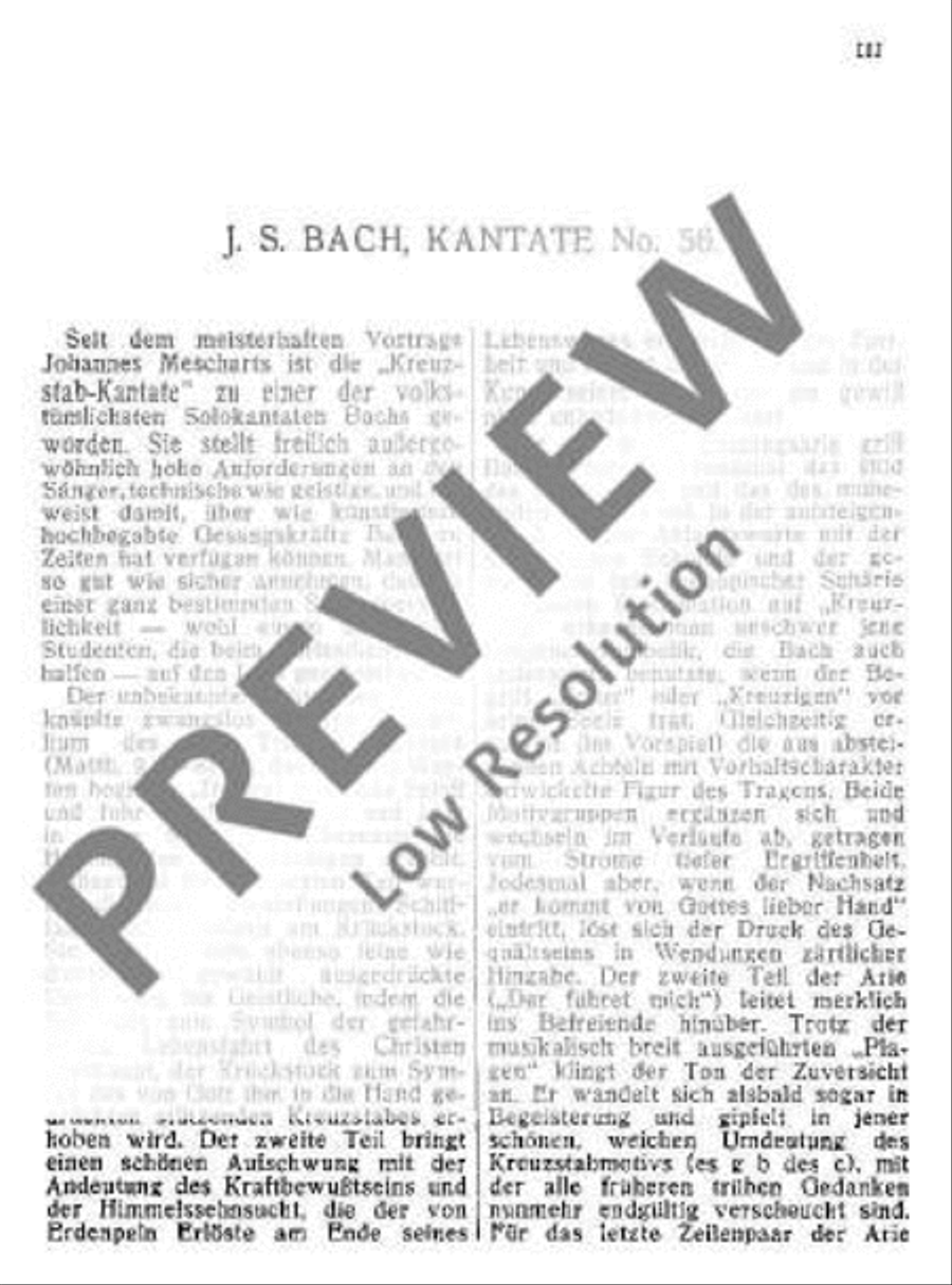 Cantata No. 56 (Cross-staff Cantata, Dominica 19 post Trinitatis) Choir scores gallery preview page 6