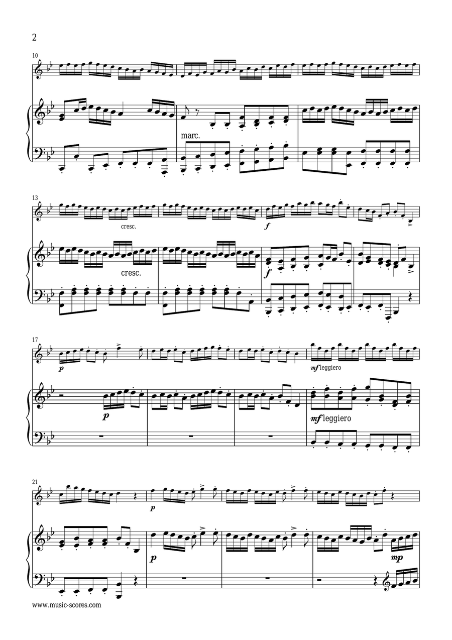 Handel: Arrival of the Queen of Sheba - Violin and Piano Violin Solo scores gallery preview page 2