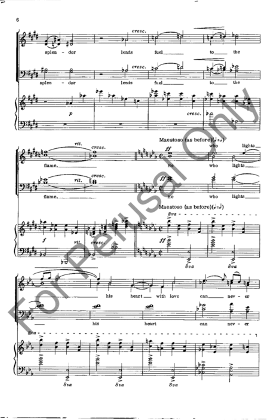 He Who Lights His Heart 4-Part scores gallery preview page 6