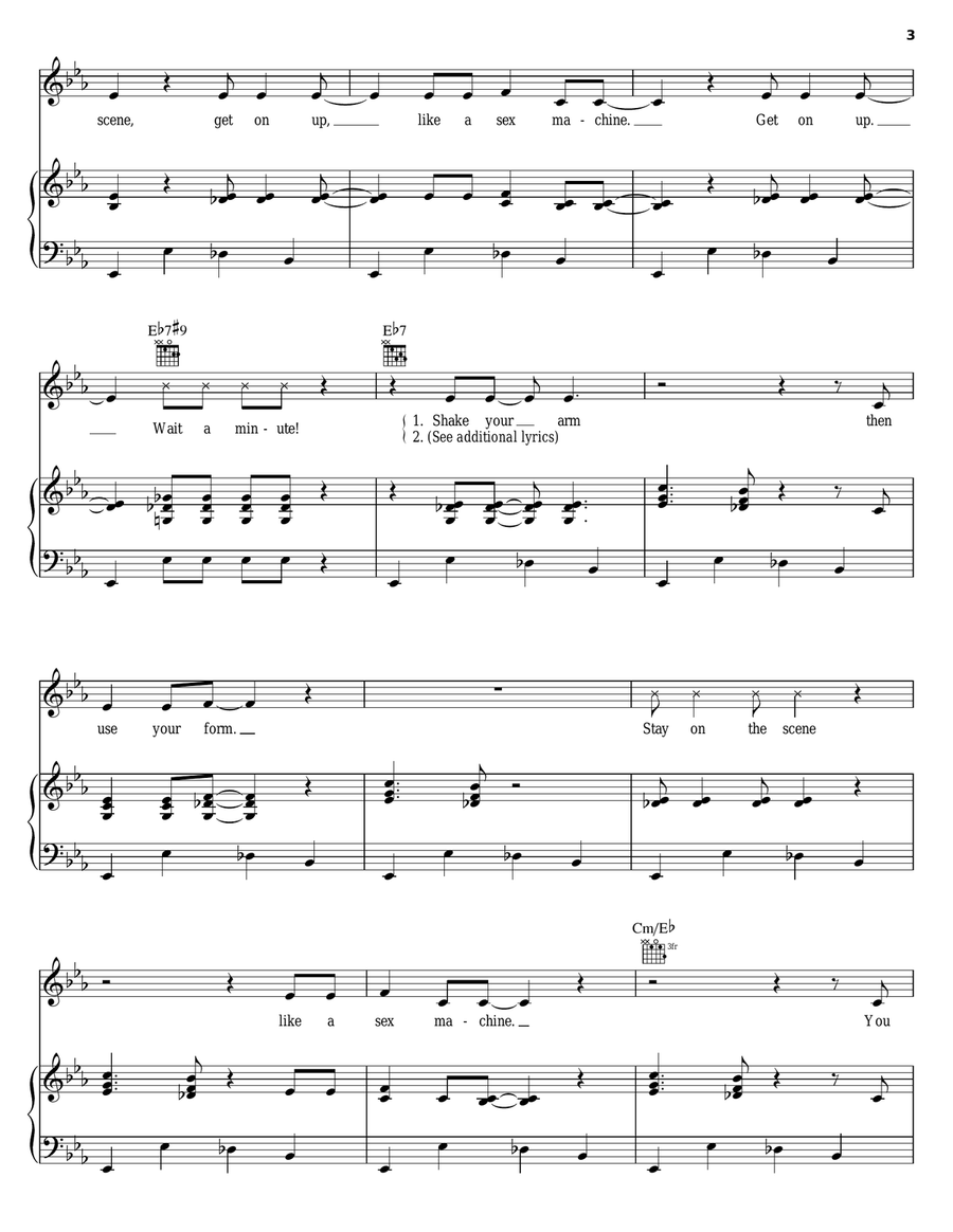 Get Up (I Feel Like Being) A Sex Machine Acoustic Guitar scores gallery preview page 3