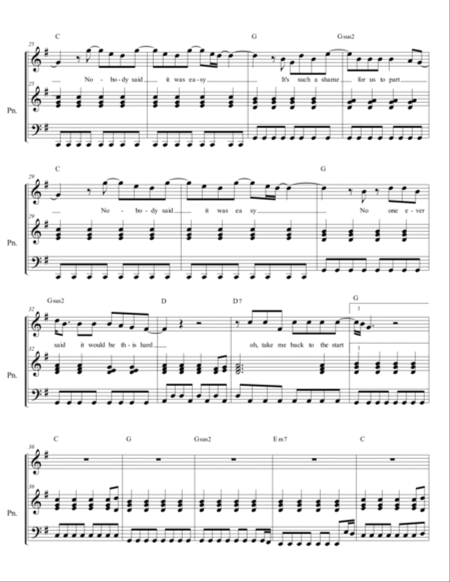 The Scientist Piano scores gallery preview page 4
