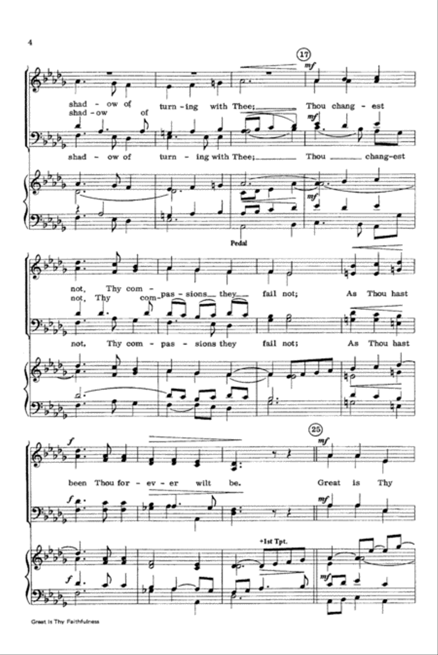 Great Is Thy Faithfulness 4-Part scores gallery preview page 14