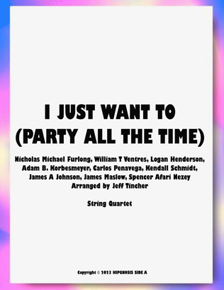Book cover for I Just Want To (party All The Time)