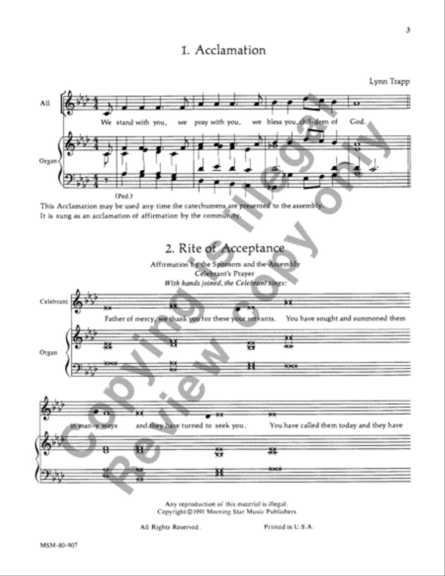 Rite of Christian Initiation of Adults 4-Part scores gallery preview page 2