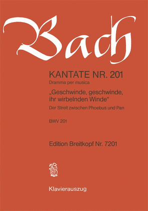 Book cover for Cantata BWV 201 "Geschwinde, geschwinde, ihr wirbelnden Winde"