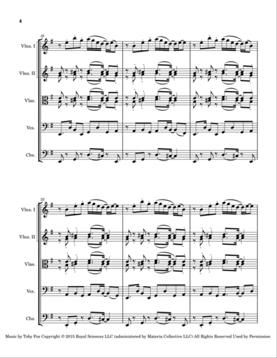 Death By Glamour String Orchestra scores gallery preview page 4