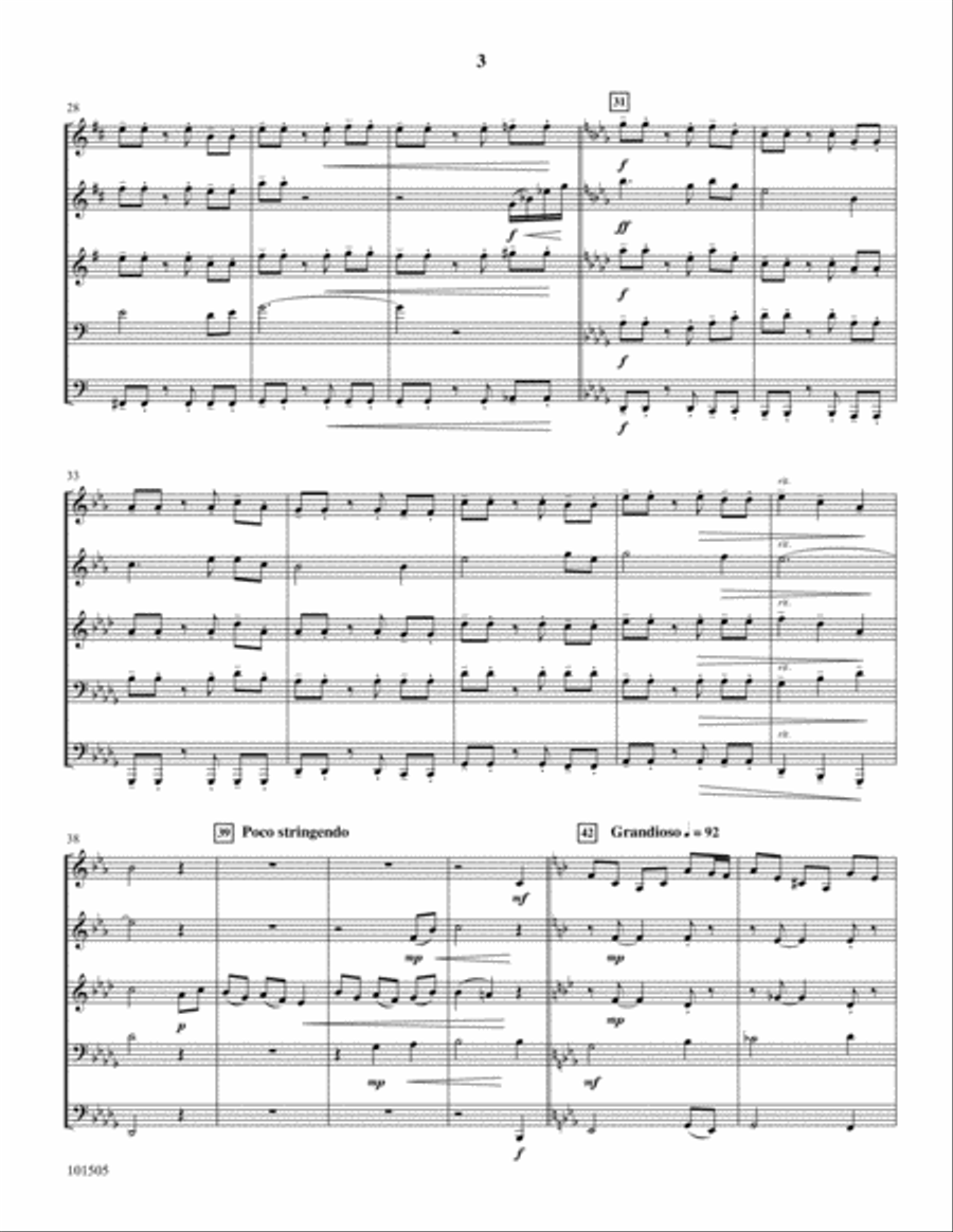 Amazing Grace Amazing Grace Brass Ensemble scores gallery preview page 3