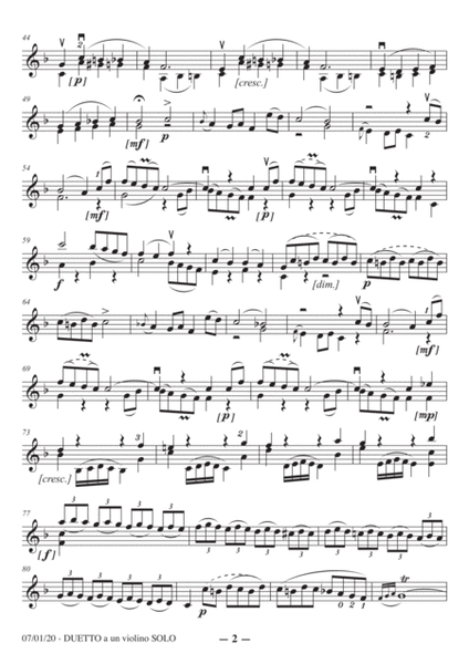 Viotti's Duetto a un violino solo (1821) (Edited by Dr Zoltan Paulinyi, 2018) image number null