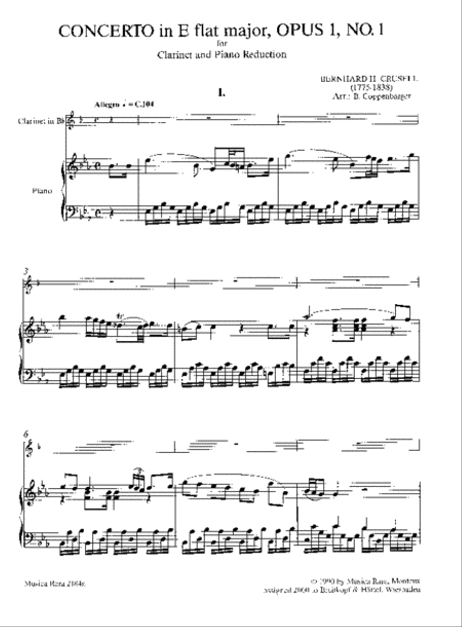 Clarinet Concerto No. 1 in E flat major Op.1 Clarinet Solo scores gallery preview page 2