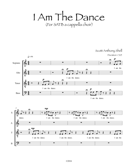 I Am The Dance (SATB) image number null