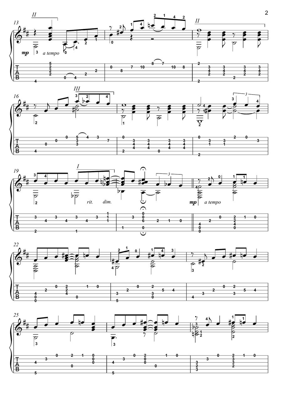 So Nice (summer Samba) Classical Guitar scores gallery preview page 2