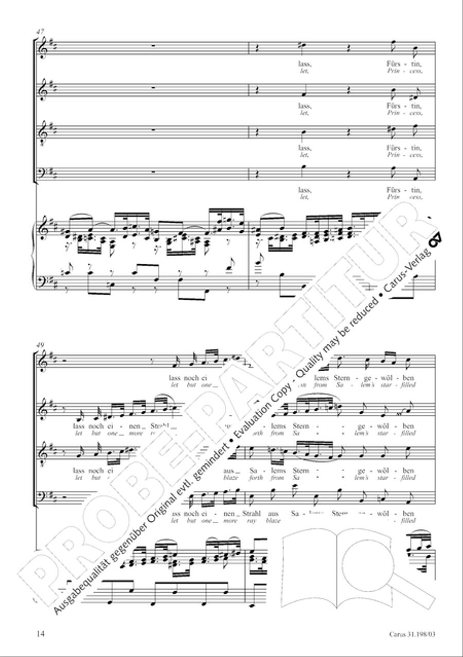Let, Princess, let but one more ray (Lass, Furstin, lass noch einen Strahl) 4-Part scores gallery preview page 15
