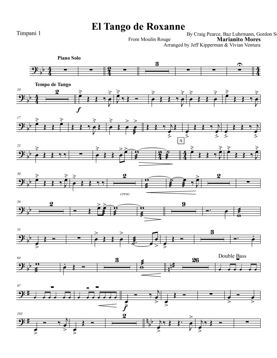 El Tango De Roxanne String Orchestra scores gallery preview page 1