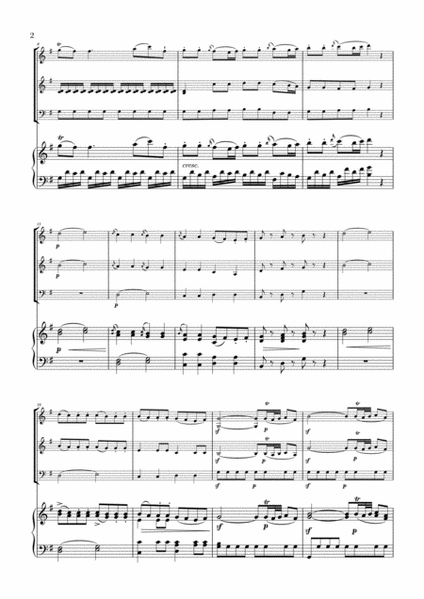 Eine Kleine Nachtmusik for 2 Violins, Trombone and Piano image number null