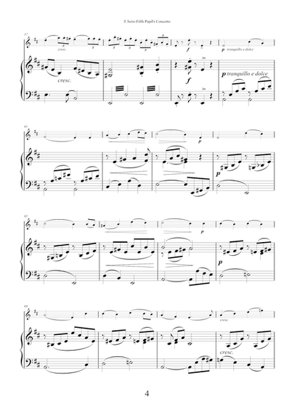 Fifth Pupil's Concerto in D major Op.22 by Friedrich Seitz for violin and piano