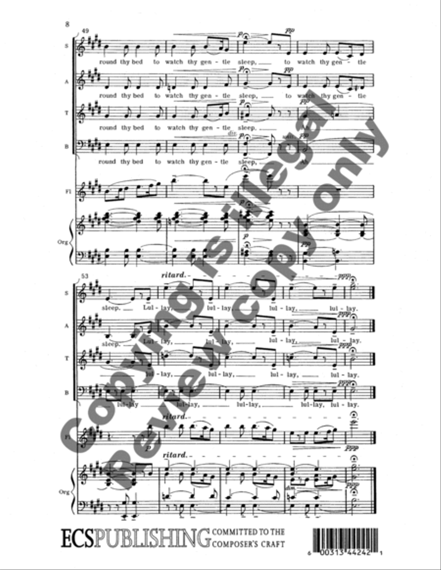 A Christmas Celebration: Lullaby 4-Part scores gallery preview page 10