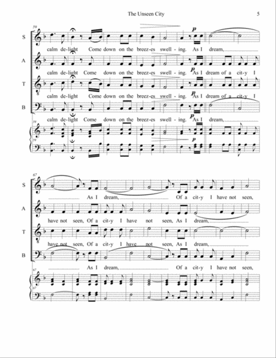 The Unseen City 4-Part scores gallery preview page 5
