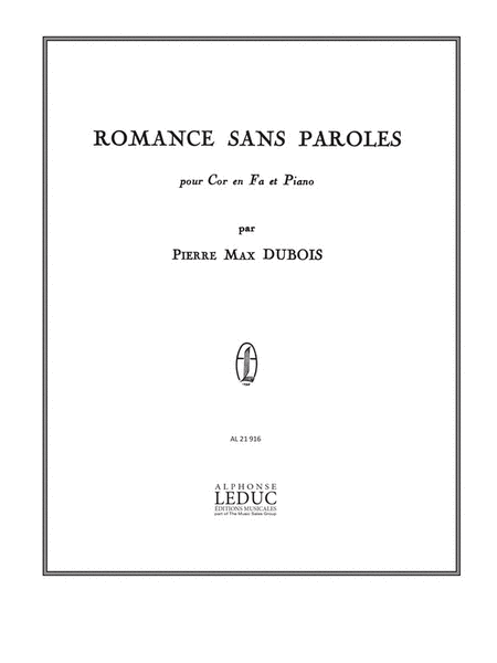 Romance Sans Paroles (horn & Piano)