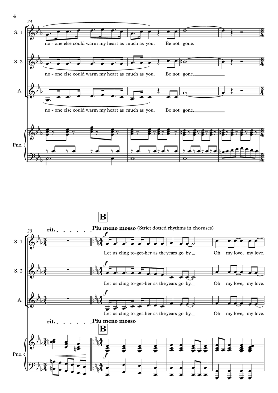 Teo Torriatte (let Us Cling Together) SSA scores gallery preview page 4