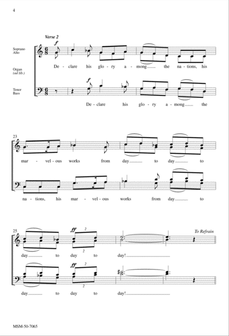 Sing a New Song to the Lord 4-Part scores gallery preview page 4