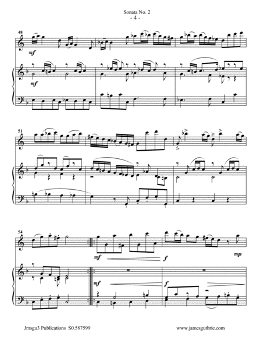 Vivaldi: Sonata No. 2 for English Horn & Piano English Horn scores gallery preview page 4