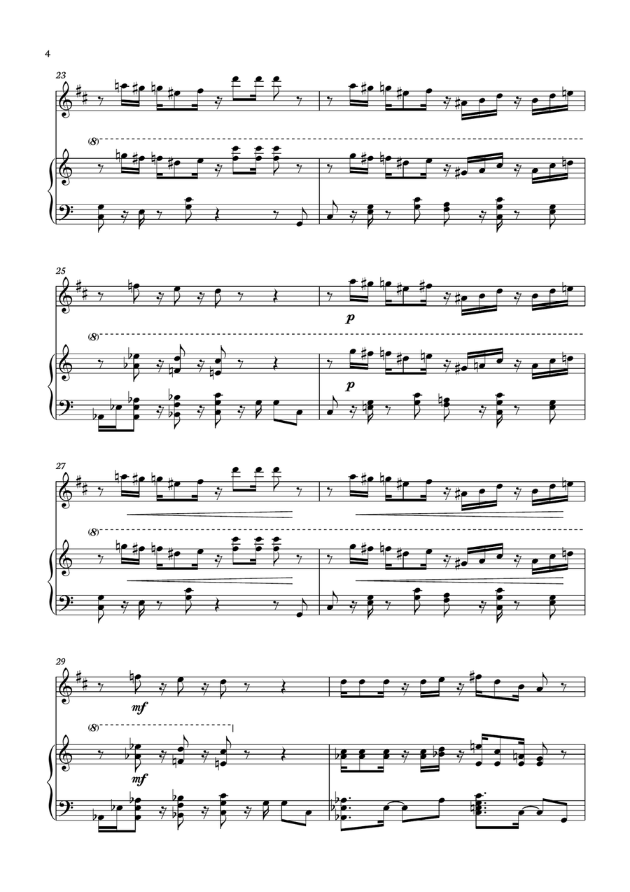 Super Mario Bros. Opus Tenor Saxophone scores gallery preview page 4