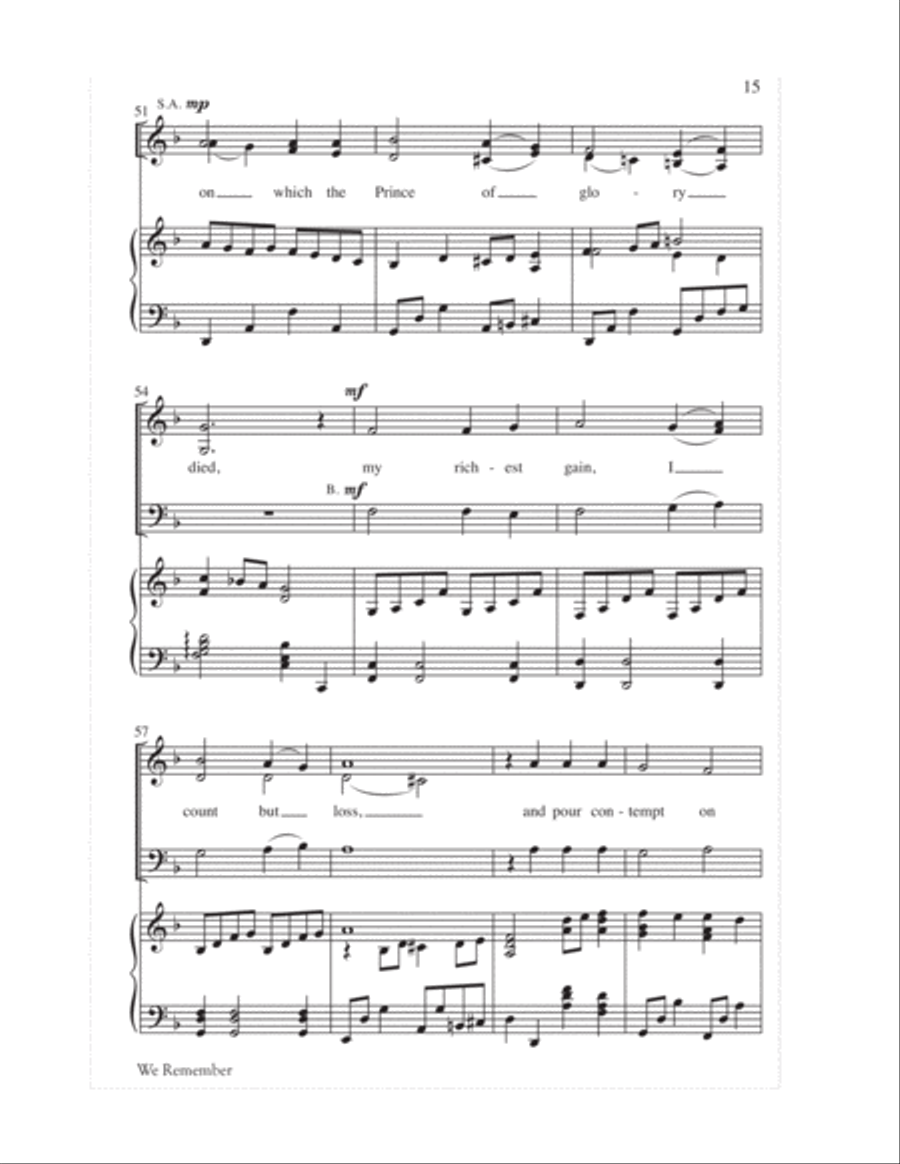 We Remember Calvary (SAB) 3-Part scores gallery preview page 18